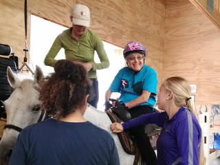 Joan's weekly horseback ride